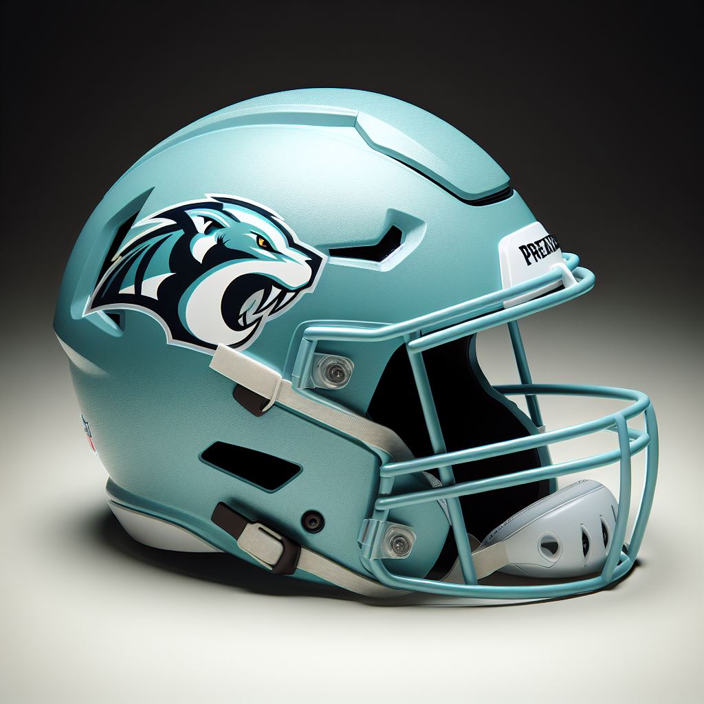 green football helmet